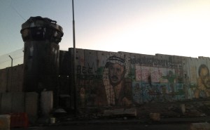 Close to the checkpoint at Qalandiyah to pass from Ramallah to Jerusalem