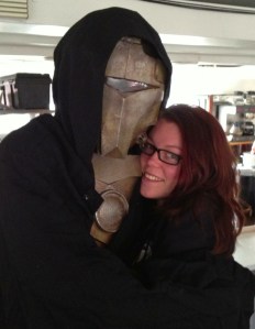 Cecilia with the Cylon Caliban. 