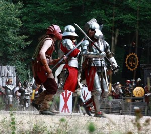 Cordovian Lion knights and a Danna-Gil soldier. Ingame. Photo: Eva Wei