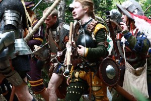 The Guild marches slowly after a victorious battle. Ingame. Photo: Eva Wei