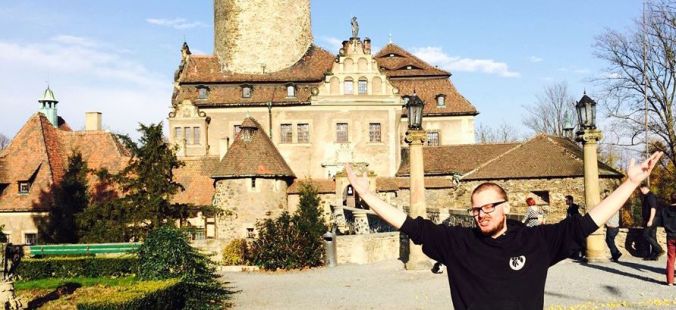 Charles Bo Nielsen at Czocha Castle. Off-game. Photo Sebastian Böiken